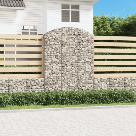 vidaXL Cesta gaviones forma arco hierro galvanizado 150x30x200/220 cm