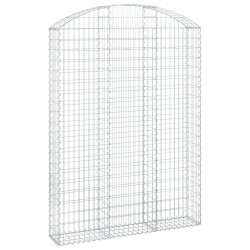 vidaXL Cesta gaviones forma arco hierro galvanizado 150x30x200/220 cm