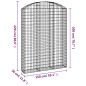 vidaXL Cesta gaviones forma arco hierro galvanizado 150x30x200/220 cm vidaXL Cesta gaviones forma arco hierro galvanizado 150x30x200/220 cm