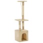 vidaXL Rascador para gatos con poste rascador de sisal 109 cm beige
