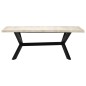 vidaXL Mesa de comedor madera maciza de mango blanco 200x100x75 cm vidaXL Mesa de comedor madera maciza de mango blanco 200x100x75 cm