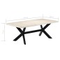 vidaXL Mesa de comedor madera maciza de mango blanco 200x100x75 cm vidaXL Mesa de comedor madera maciza de mango blanco 200x100x75 cm
