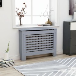 vidaXL Cubierta para radiador MDF gris antracita 112x19x81,5 cm