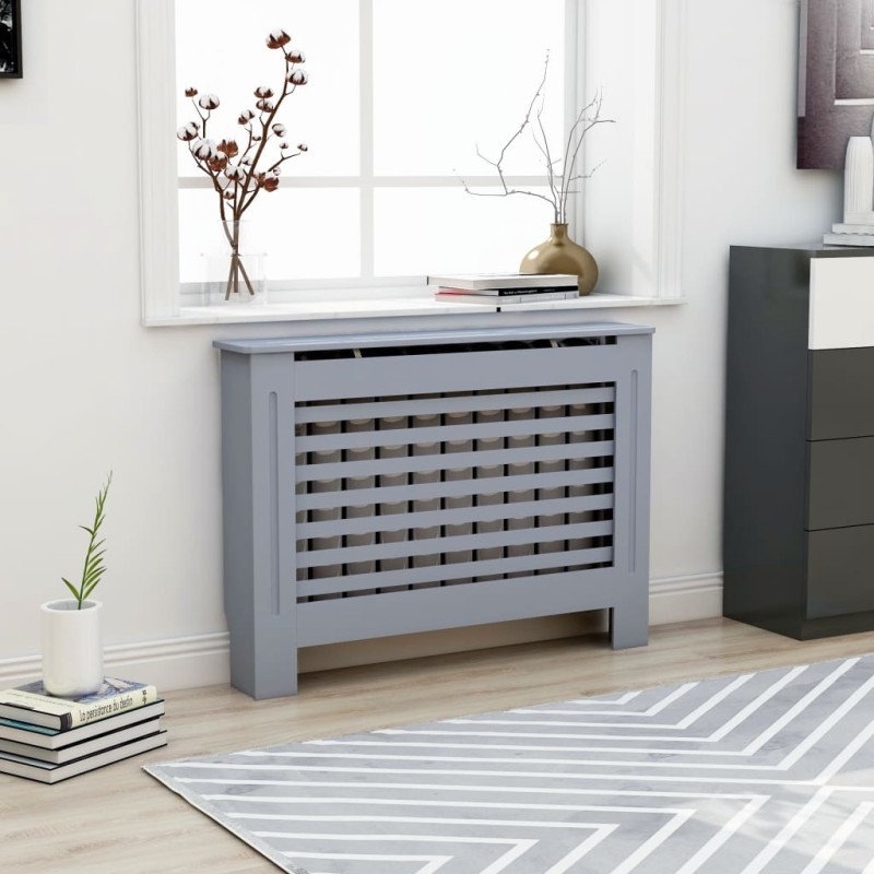 vidaXL Cubierta para radiador MDF gris antracita 112x19x81,5 cm vidaXL Cubierta para radiador MDF gris antracita 112x19x81,5 cm