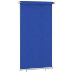 vidaXL Persiana enrollable de jardín HDPE azul 120x230 cm