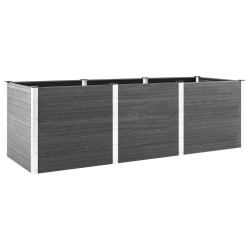 vidaXL Arriate de jardín WPC gris 300x50x91 cm 