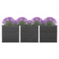 vidaXL Arriate de jardín WPC gris 300x50x91 cm 