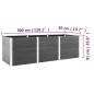 vidaXL Arriate de jardín WPC gris 300x50x91 cm 