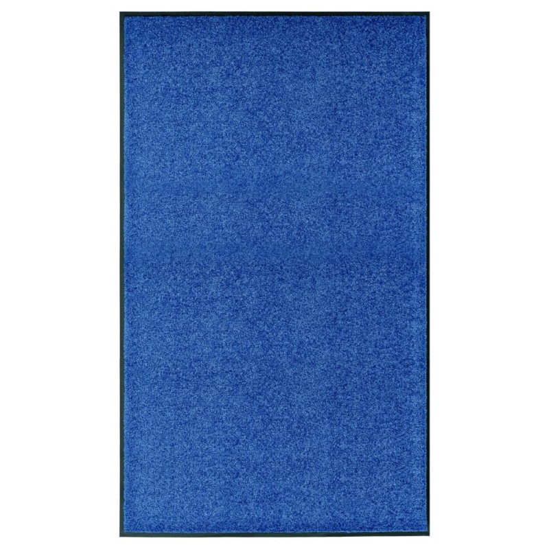vidaXL Felpudo lavable azul 90x150 cm vidaXL Felpudo lavable azul 90x150 cm