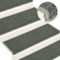 vidaXL Alfombras de peldaños de escalera 15 uds verde 65x21x4 cm vidaXL Alfombras de peldaños de escalera 15 uds verde 65x21x4 cm
