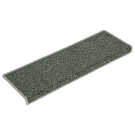 vidaXL Alfombras de peldaños de escalera 15 uds verde 65x21x4 cm