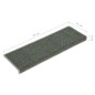 vidaXL Alfombras de peldaños de escalera 15 uds verde 65x21x4 cm vidaXL Alfombras de peldaños de escalera 15 uds verde 65x21x4 cm