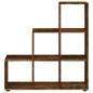 vidaXL Estantería forma de escalera madera contrachapada roble ahumado vidaXL Estantería forma de escalera madera contrachapada roble ahumado