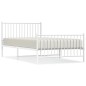 vidaXL Estructura cama metal con cabecero y pie cama blanca 107x203 cm vidaXL Estructura cama metal con cabecero y pie cama blanca 107x203 cm