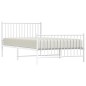 vidaXL Estructura cama metal con cabecero y pie cama blanca 107x203 cm vidaXL Estructura cama metal con cabecero y pie cama blanca 107x203 cm