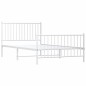 vidaXL Estructura cama metal con cabecero y pie cama blanca 107x203 cm vidaXL Estructura cama metal con cabecero y pie cama blanca 107x203 cm