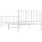 vidaXL Estructura cama metal con cabecero y pie cama blanca 107x203 cm vidaXL Estructura cama metal con cabecero y pie cama blanca 107x203 cm