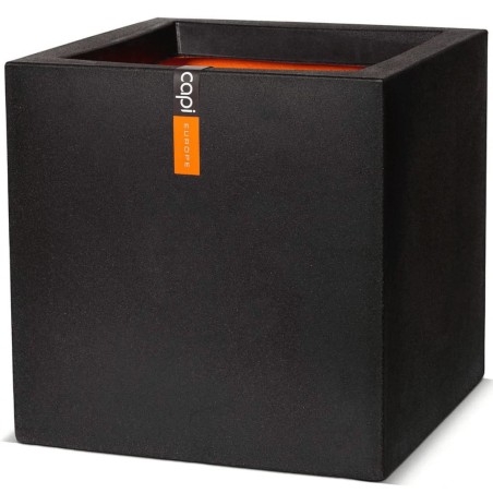 Capi Jardinera cuadrada Urban Smooth negra 30x30x30 cm KBL902 
