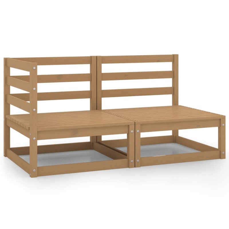 vidaXL Muebles de jardín 2 piezas marrón miel madera maciza de pino vidaXL Muebles de jardín 2 piezas marrón miel madera maciza de pino