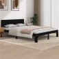 vidaXL Estructura de cama de madera maciza de pino negro 140x190 cm vidaXL Estructura de cama de madera maciza de pino negro 140x190 cm