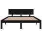 vidaXL Estructura de cama de madera maciza de pino negro 140x190 cm vidaXL Estructura de cama de madera maciza de pino negro 140x190 cm