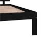 vidaXL Estructura de cama de madera maciza de pino negro 140x190 cm vidaXL Estructura de cama de madera maciza de pino negro 140x190 cm