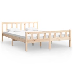 vidaXL Estructura de cama madera maciza 150x200 cm