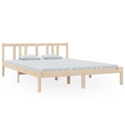 vidaXL Estructura de cama madera maciza 150x200 cm