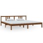 vidaXL Estructura de cama madera maciza marrón miel 200x200 cm