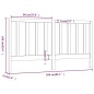 vidaXL Cabecero de cama madera maciza de pino marrón miel 206x4x100 cm vidaXL Cabecero de cama madera maciza de pino marrón miel 206x4x100 cm
