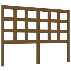 vidaXL Cabecero de cama madera maciza pino marrón miel 125,5x4x100 cm