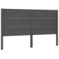 vidaXL Cabecero madera maciza de pino gris 126x4x100 cm