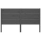 vidaXL Cabecero madera maciza de pino gris 126x4x100 cm