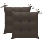 vidaXL Sillas de jardín 2 uds madera de teca con cojines gris taupe vidaXL Sillas de jardín 2 uds madera de teca con cojines gris taupe