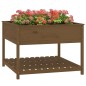 vidaXL Jardinera y estante madera maciza pino marrón 111,5x111,5x81 cm vidaXL Jardinera y estante madera maciza pino marrón 111,5x111,5x81 cm