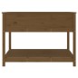 vidaXL Jardinera y estante madera maciza pino marrón 111,5x111,5x81 cm vidaXL Jardinera y estante madera maciza pino marrón 111,5x111,5x81 cm