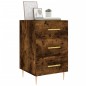 vidaXL Mesita de noche madera de ingeniería roble ahumado 40x40x66 cm