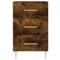 vidaXL Mesita de noche madera de ingeniería roble ahumado 40x40x66 cm