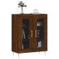 vidaXL Aparador de madera de ingeniería marrón roble 69,5x34x90 cm