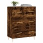 vidaXL Aparador de madera de ingeniería roble ahumado 69,5x34x90 cm