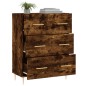 vidaXL Aparador de madera de ingeniería roble ahumado 69,5x34x90 cm
