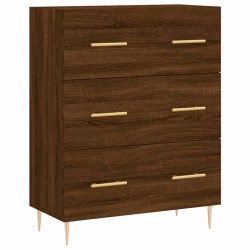 vidaXL Aparador de madera de ingeniería marrón roble 69,5x34x90 cm