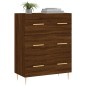 vidaXL Aparador de madera de ingeniería marrón roble 69,5x34x90 cm vidaXL Aparador de madera de ingeniería marrón roble 69,5x34x90 cm