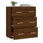 vidaXL Aparador de madera de ingeniería marrón roble 69,5x34x90 cm vidaXL Aparador de madera de ingeniería marrón roble 69,5x34x90 cm