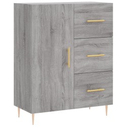 vidaXL Aparador de madera de ingeniería gris Sonoma 69,5x34x90 cm
