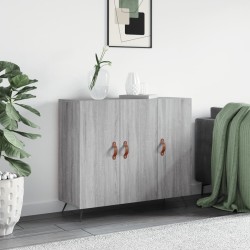 vidaXL Aparador de madera de ingeniería gris Sonoma 90x34x80 cm