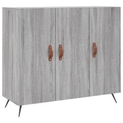 vidaXL Aparador de madera de ingeniería gris Sonoma 90x34x80 cm
