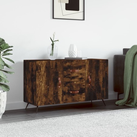 vidaXL Aparador madera de ingeniería roble ahumado 100x36x60 cm