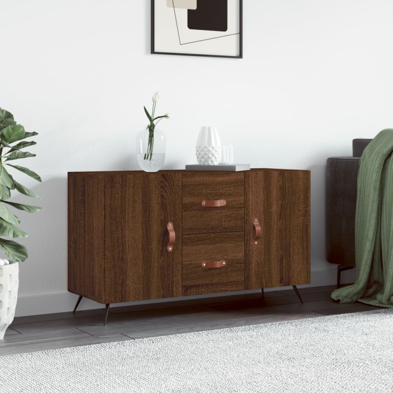 vidaXL Aparador de madera de ingeniería roble marrón 100x36x60 cm vidaXL Aparador de madera de ingeniería roble marrón 100x36x60 cm