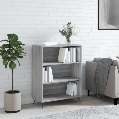 vidaXL Estantería madera de ingeniería gris Sonoma 69,5x32,5x90 cm